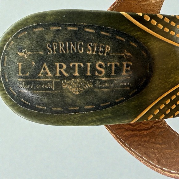 L'Artiste by Spring Step Women's Lona Leaf & Flower Sandals 9 - Picture 4 of 7